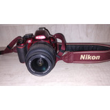  Nikon D3100 Lente 18-55mm Vr Dslr Color Rojo 