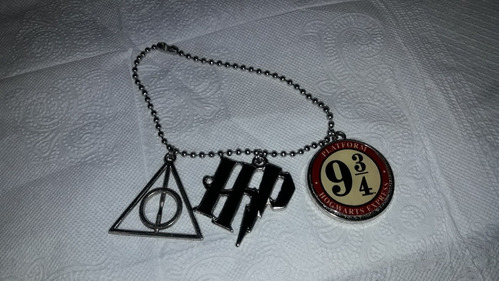 Pulsera Harry Potter Con 3 Dijes Plataforma Logo Letras Y...