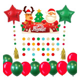 Kit Decoración Navidad Año Nuevo Guirnalda Globos Navideño