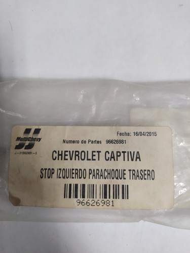 Stop Captiva Parachoque Trasero Izquierdo Chevrolet 96626981 Foto 4