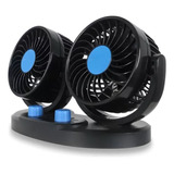 Ventilador Doble Automóvil 12v Accesorio Vehículo 360°/