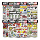 Cartela 156 Adesivos Resinados Motul Capacete Lucky Strike