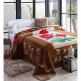 Cobertor Dyuri Jolitex Casal 1,80m X 2,20m Cor Monviso Marrom Desenho Do Tecido Florido