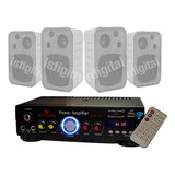 Combo Musica Funcional Consola Bt C.r. + 4 Bafles Comercio