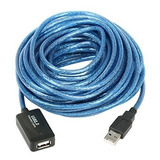 Alargue Usb 2.0 Mallado De 5 Mt Activo Con Filtro Ditron