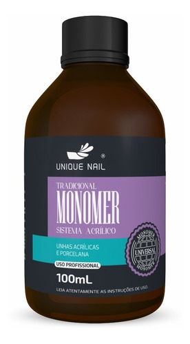 Monomer Líquido Acrílico Unique Nail 100ml Profissional Novo