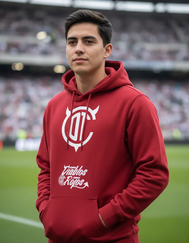 Sudadera Toluca Diablos Rojos Liga Mx Fútbol Casual