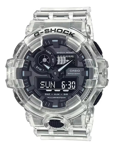 Reloj Casio Ga700ske7a Para Hombre Original Semi-trasparente