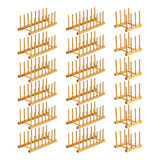Zopeal 18 Estantes De Madera De Bambú Para Platos, Soporte.