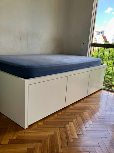 Cama Plaza Y Media Buena Madera