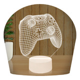 Luminária Led 3d Abajur Base Branca Controle Xbox One