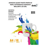 Papel Foto Adhesivo Glossy 135 Grs A4 50 Hjs