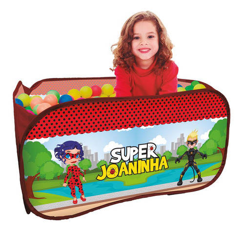 Piscina Infantil Com 100 Bolinhas Super Joaninha