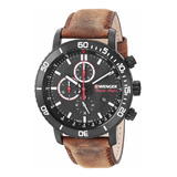 Reloj Hombre Wenger 01.1843.107 Cuarzo Pulso Marron En Cuero