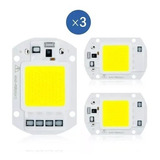 Pack 3 Cob Led 50w Smart Driver Para Proyectos Diy Reparar