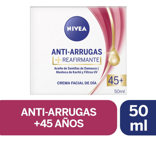 Crema Facial Antiarrugas 45+ Reafirmante Nivea 50ml Tipo De Piel Todo Tipo De Piel