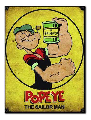 #1276 - Cuadro Vintage 30 X 40 - Popeye El Marino No Chapa