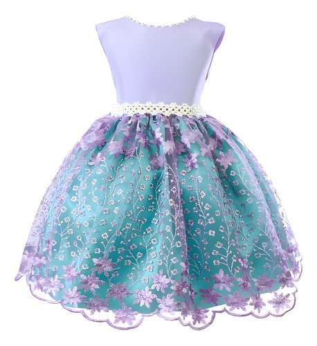 Vestido Infantil Sereia Ariel 4 A 12 Anos