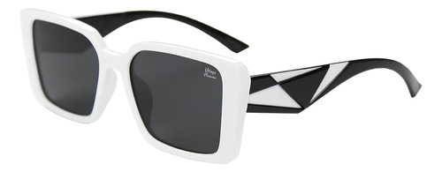 Óculos De Sol Feminino Quadrado Polarizado Branco Fashion Vh