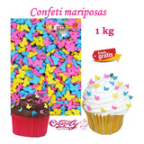Sprinkle Mariposa Comestible 1 Kg Confeti  Decora Pastel
