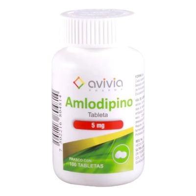 Amlodipino 5mg Frasco Con 100 Tabletas Avivia | MercadoLibre