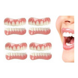 4×set De Prótesis Profesionales De Silicona Brillante Dentes