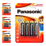 16 Pilhas Alcalinas Aa Panasonic (4 Cartelas)