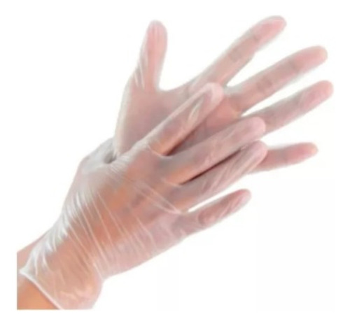 Guantes De Vinilo Tresor Talla M Transparente X Caja 100 Uni