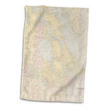 3d Rose Vintage Canada Map Twl_178845_1 Towel, 15  X 22