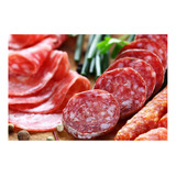 Vinilo 40x60cm Salame Chacinado Fiambre Comida Chorizo P1