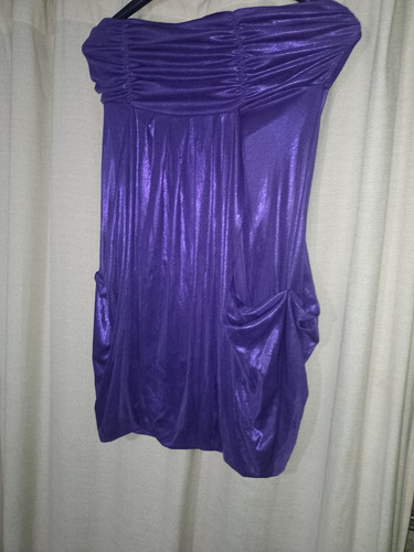 Vestido De Fiesta Mujer Violeta Tornasolado