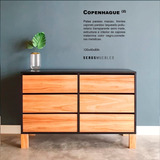 Comoda Cajonera Chifonier Negro Paraiso Copenhague 2 Serus 