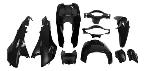 Kit Plasticos Gilera Smash 110 Negro 10 Pzs 1ra Calidad M.g.