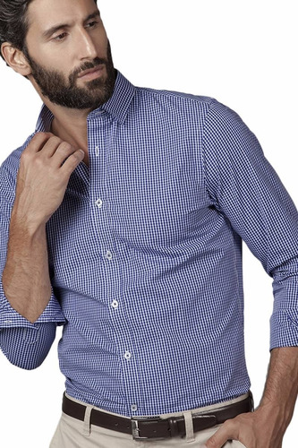 Camisa Hombe * Christian Dior* Microcuadros Premium *****