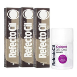 Kit Refectocil 3 Tinta + 1 Oxidante Creme - Cor A Escolher