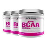 Combo Feminino 3x Pink Bcaa Com Colágeno 250g