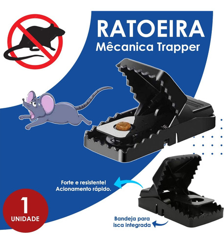 Ratoeira Mecânica Forte Captura Ratos Ratazanas Camundongos
