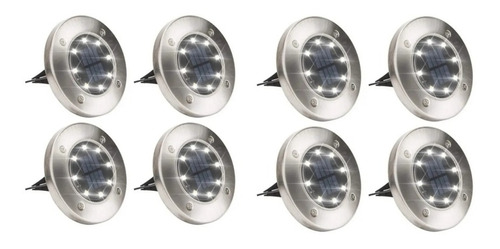 Pack 8 Estacas Luz Solar De 8 Leds