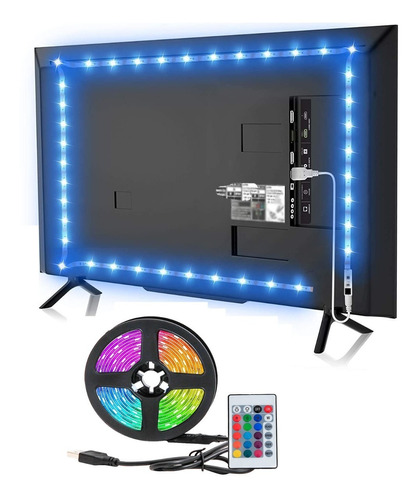 Tira De Luces Led Para Tv, Luz Rgb De 2m Con Control