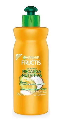 Garnier Fructis Crema Peinar Recarga Nutritiva X 250ml