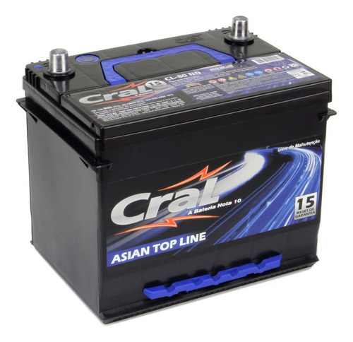 Bateria Automotiva Cral Cl-80nd 80ah 15 Meses De Garantia