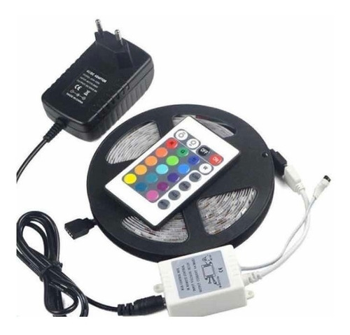 Cinta Luz Led Tira 300 5 Metros Rgb Multicolor + Control