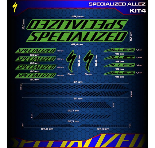 Calcomania Specialized Allez-4 Downhill Sticker Pegatina