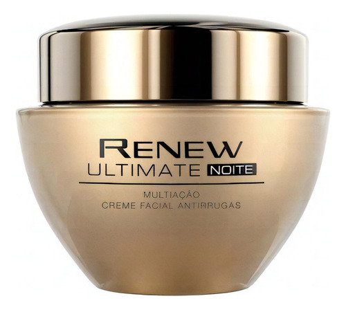 Creme Facial Anti-rugas Multiacción De Noite Renew Ultimate  Para Pele Normal De 50ml