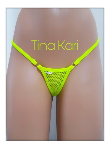 Micro Calcinha Tule String Sensual Lingeire Tina Kari Moda