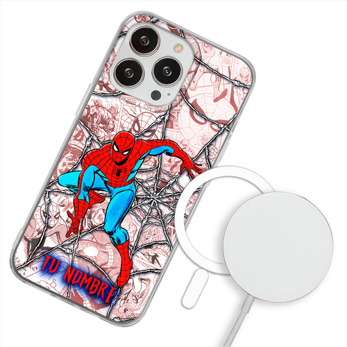 Funda Para iPhone Magsafe  Spiderman Marvel Personalizada