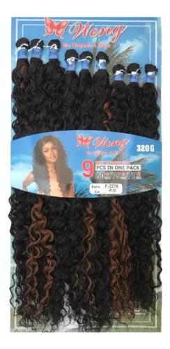 Cabelo Orgânico Cacheado Weng 9 Telas 300gr 80cm + Brinde