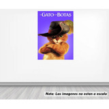 Vinil Sticker Pared 80cmlado Gato Con Botas Shrek Mod 0028