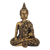 Estatueta Buda Hindu Tibetano Meditando Decorativo Em Resina