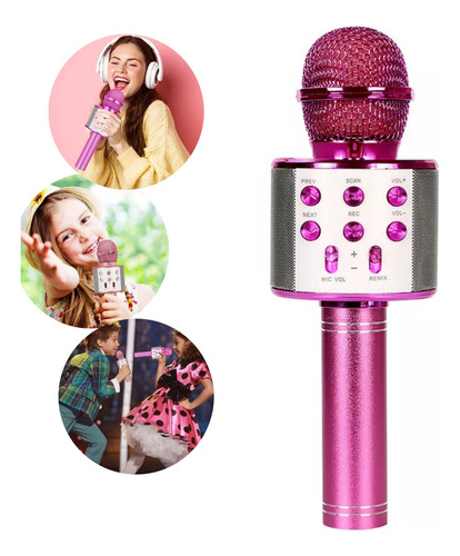 Micrófono Inalámbrico Para Karaoke Bluetooth Con Bocina